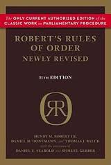 Cover of Roberts Rules of Order Newly Revised 11th edition