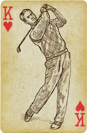 drawing of king of golf