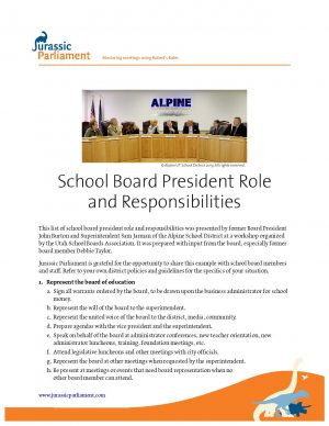 School Board President Role